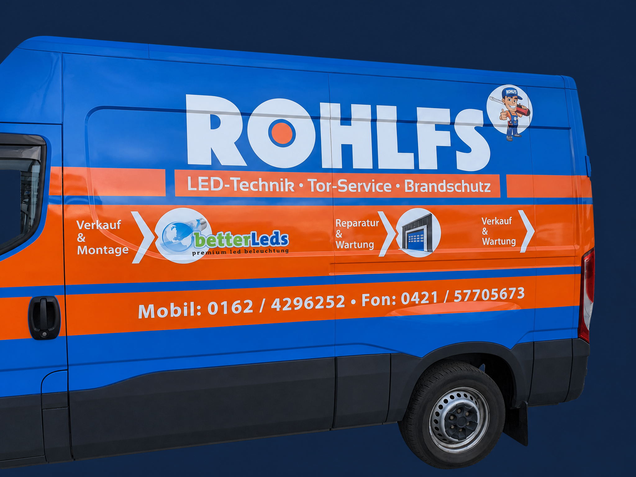 ROHLFS Firmenfahrzeug - LED-Technik, Tor-Service und Brandschutz in Bremen